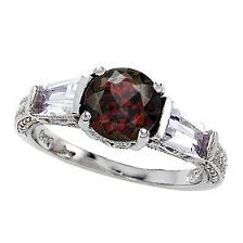 garnet engagement ring