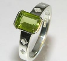 peridot engagement ring